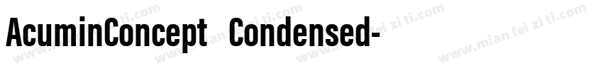 AcuminConcept Condensed字体转换